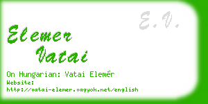 elemer vatai business card